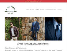 Tablet Screenshot of mgoldbergclothier.com